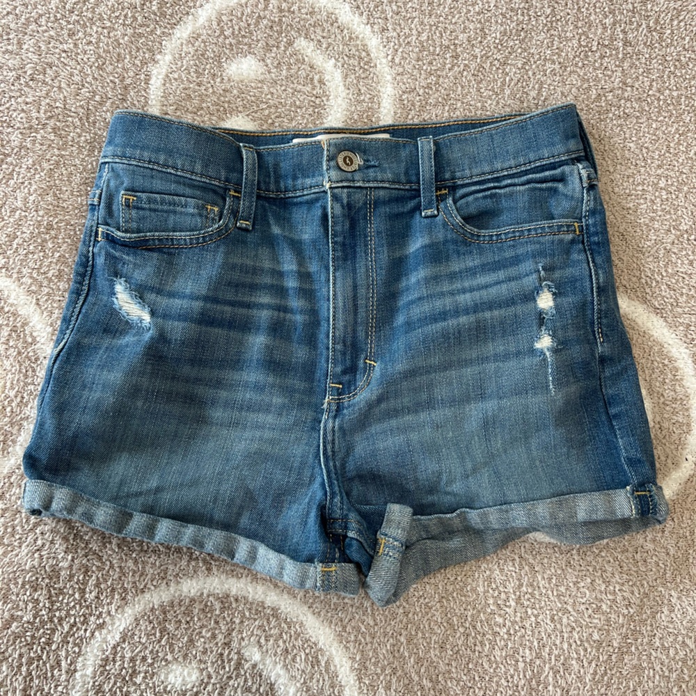 Hollister size 5 high waisted denim shorts